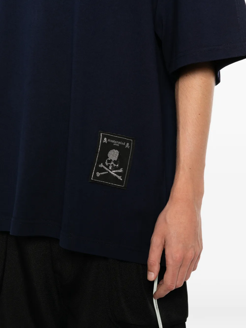 Mastermind Japan Boxy T-shirt met grafische print Blauw