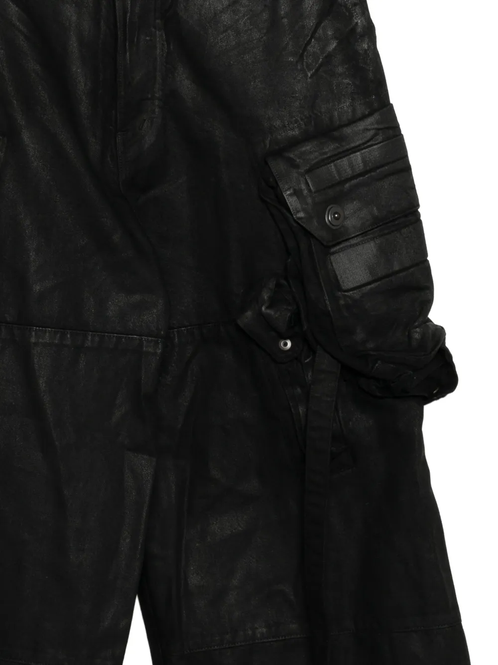 Julius Cargo broek met gecoate afwerking Zwart