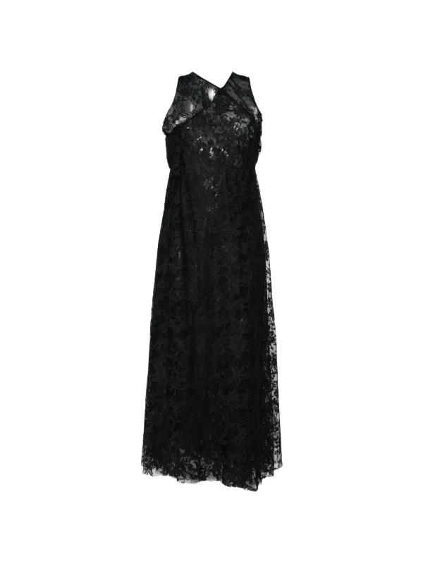 Junya Watanabe Floral-lace Maxi Dress in Black