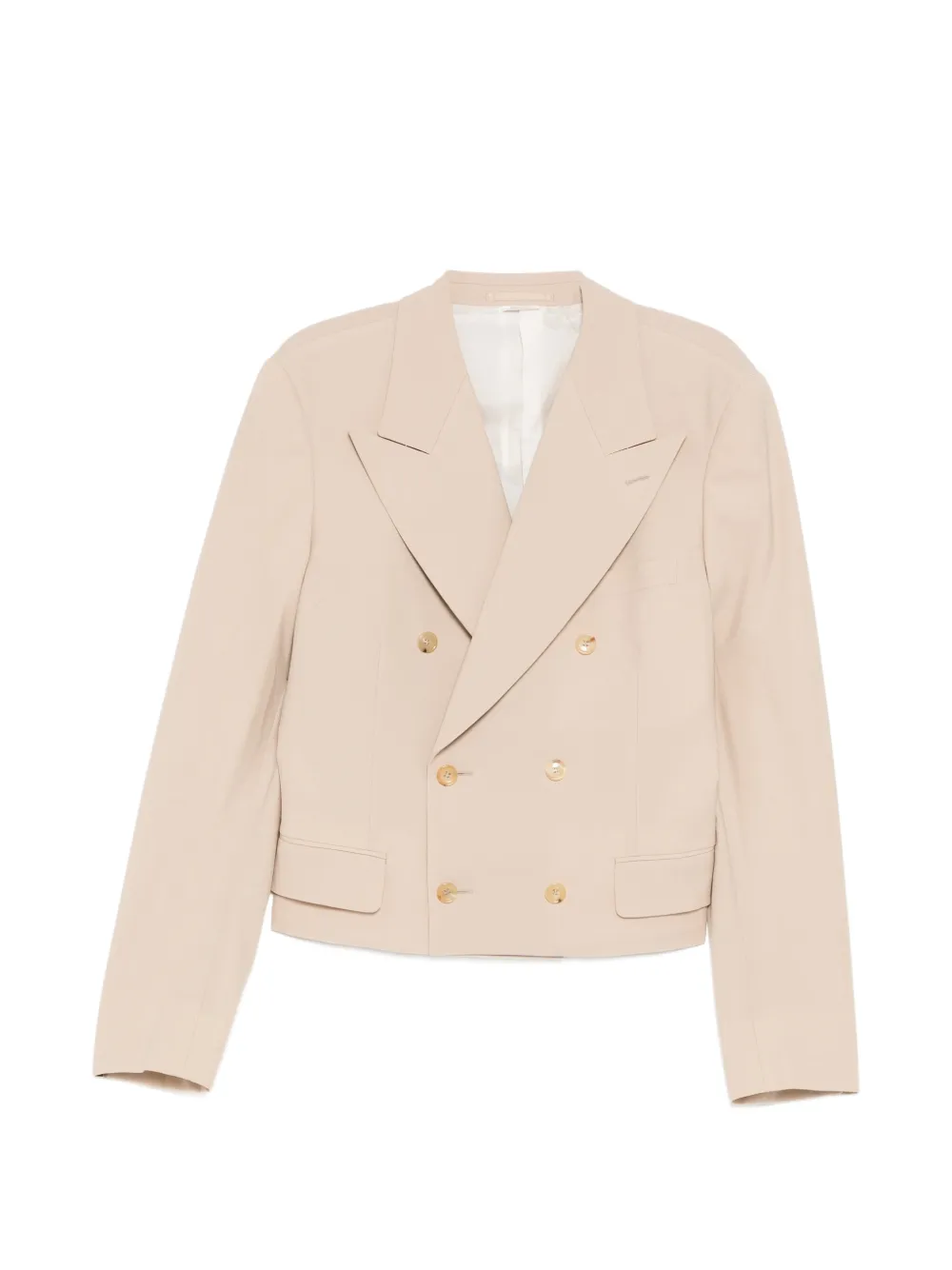 Comme des Garçons Homme Plus double-breasted cropped jacket - Toni neutri