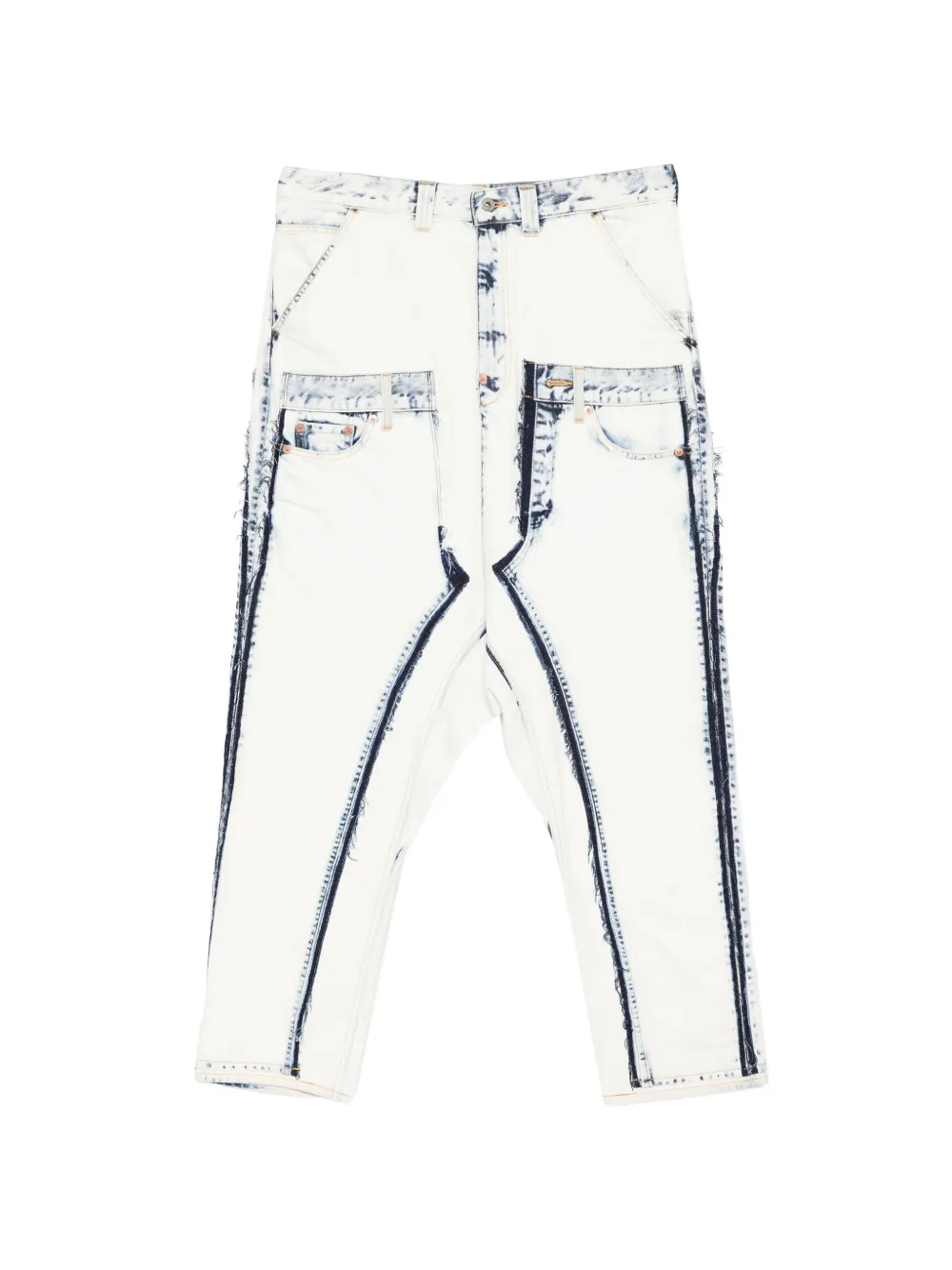 Junya Watanabe MAN bleached jeans - Bianco