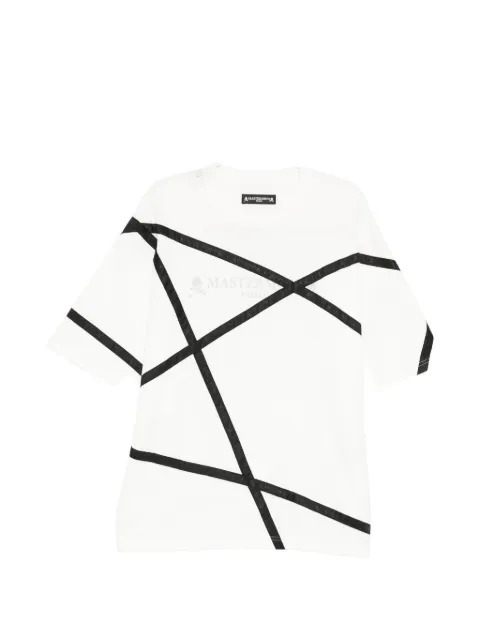 Mastermind World skull-print tape-detail T-shirt