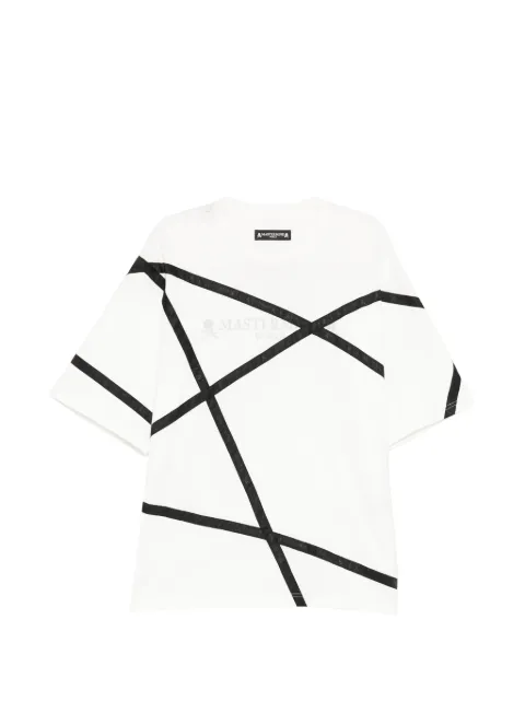 Mastermind World skull-print tape-detail T-shirt