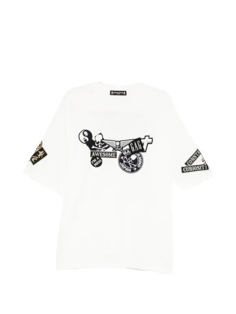Mastermind Japan patch-detail round neck T-shirt