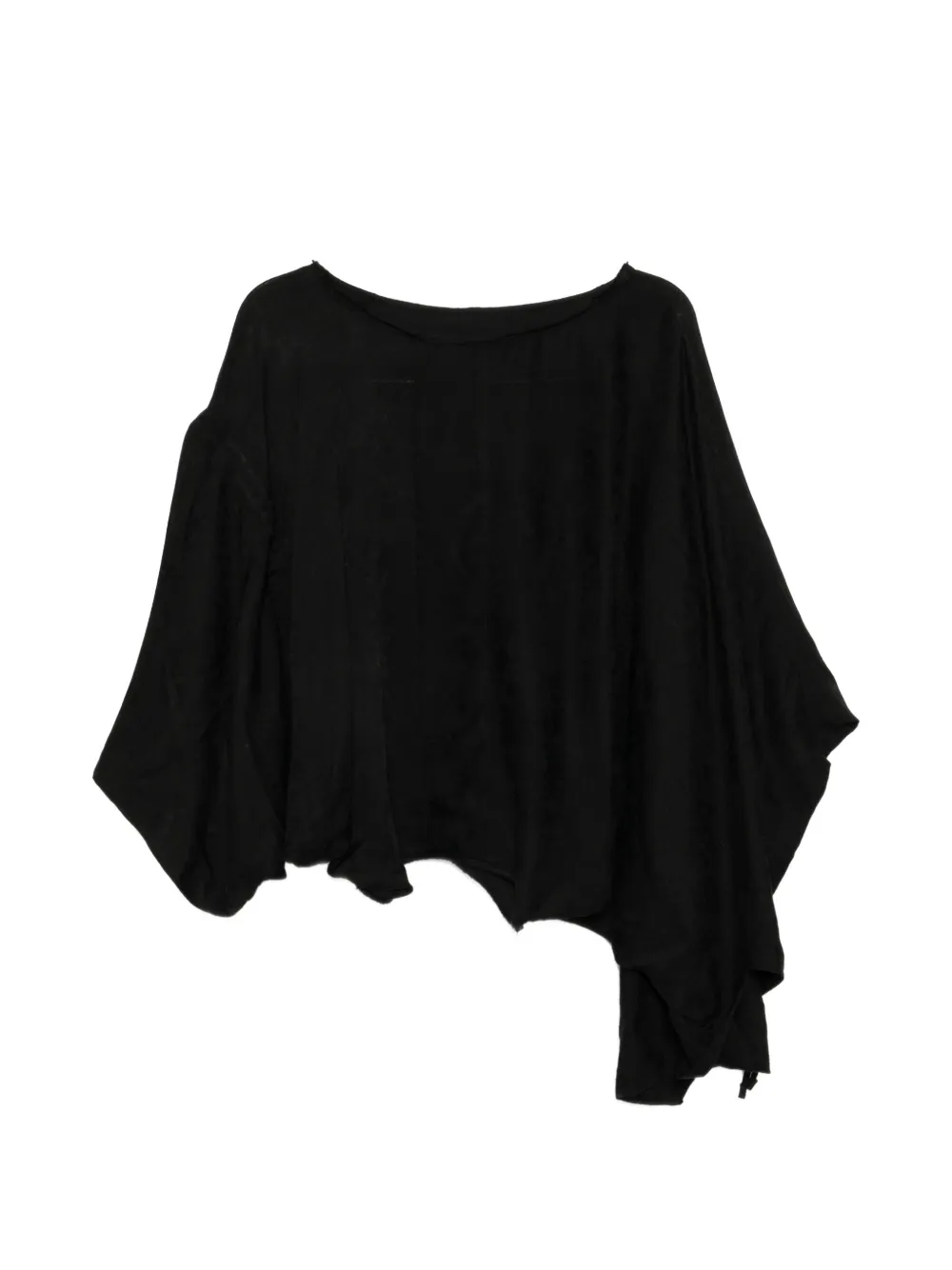 Julius asymmetric draped T-shirt - Black