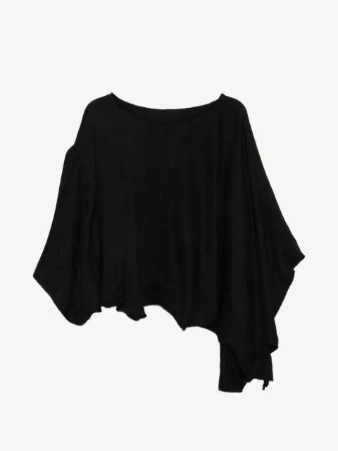 Julius asymmetric draped T-shirt