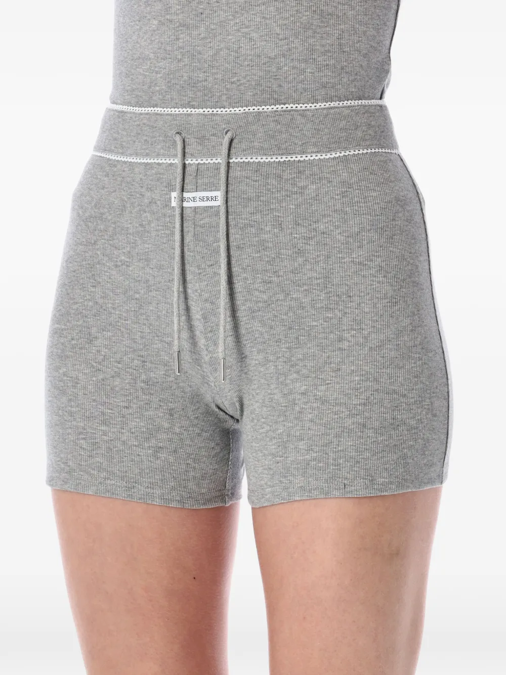 Marine Serre Shorts met trekkoord Grijs