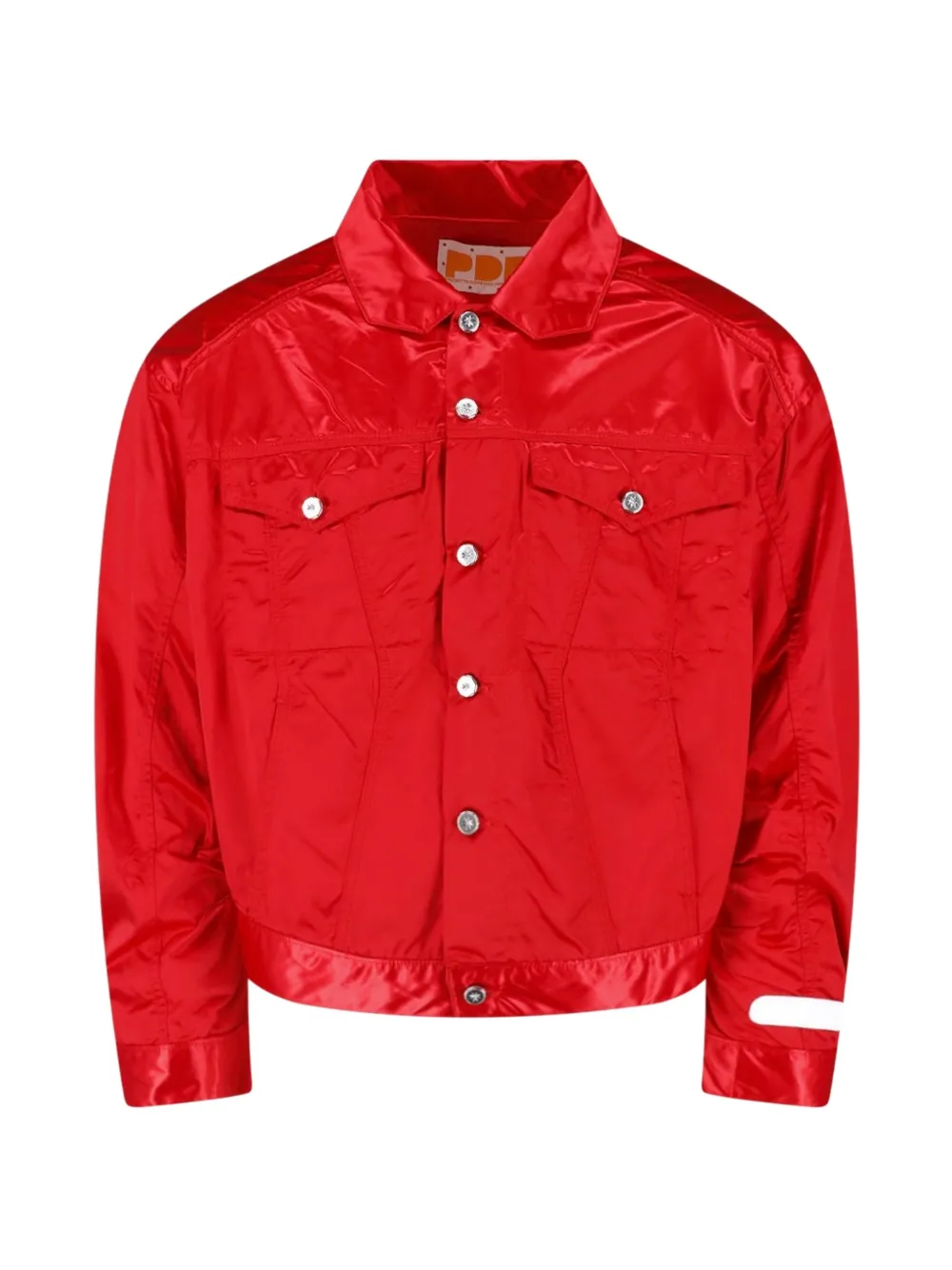 PDF logo-detail bomber jacket - Rosso
