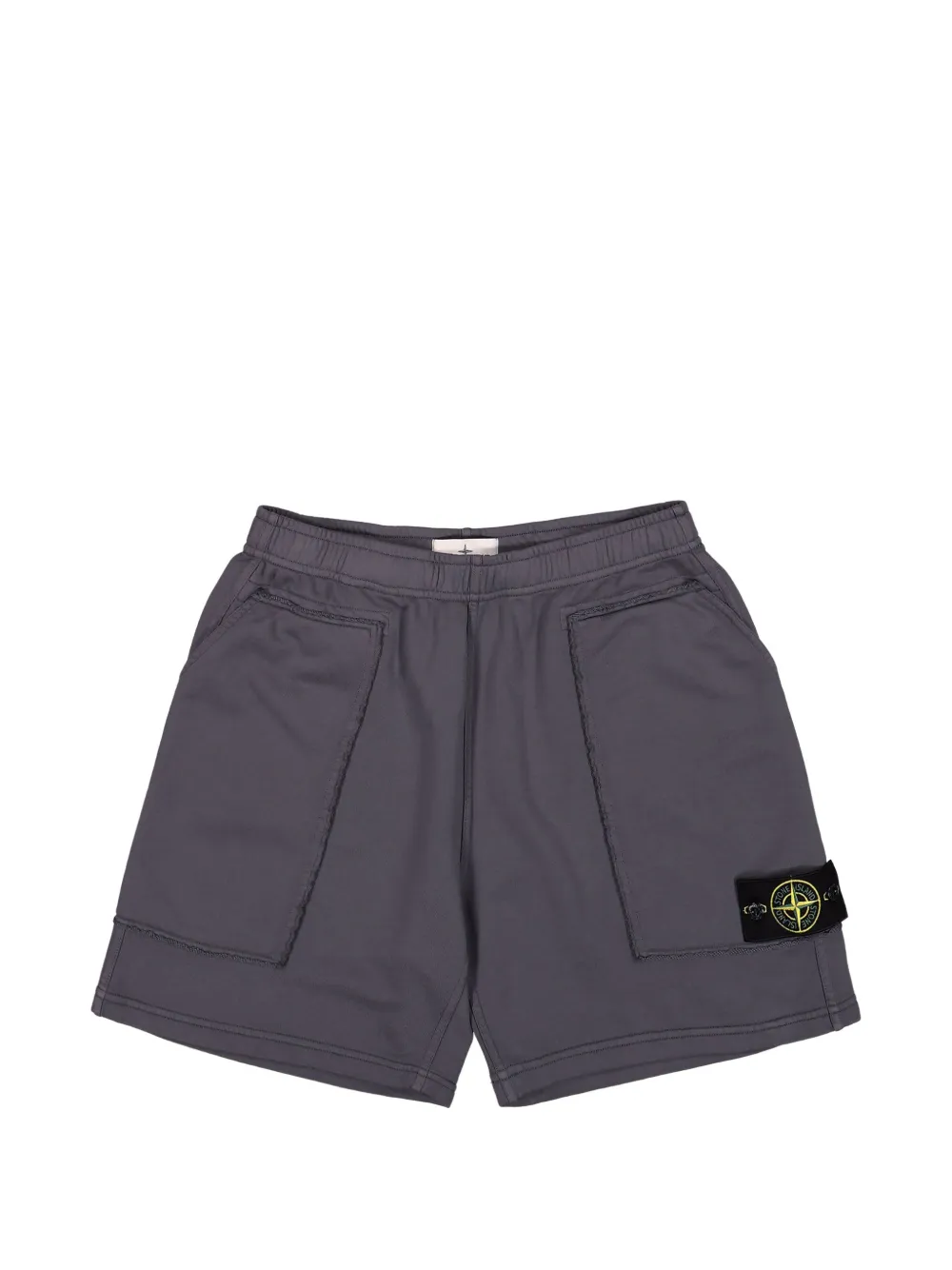 Stone Island logo-badge patch-pocket shorts - Grigio