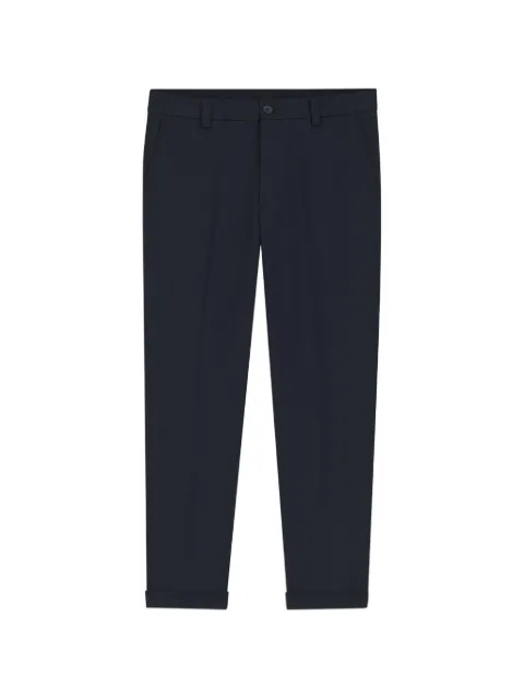 BOSS pressed-crease turn-up trousers