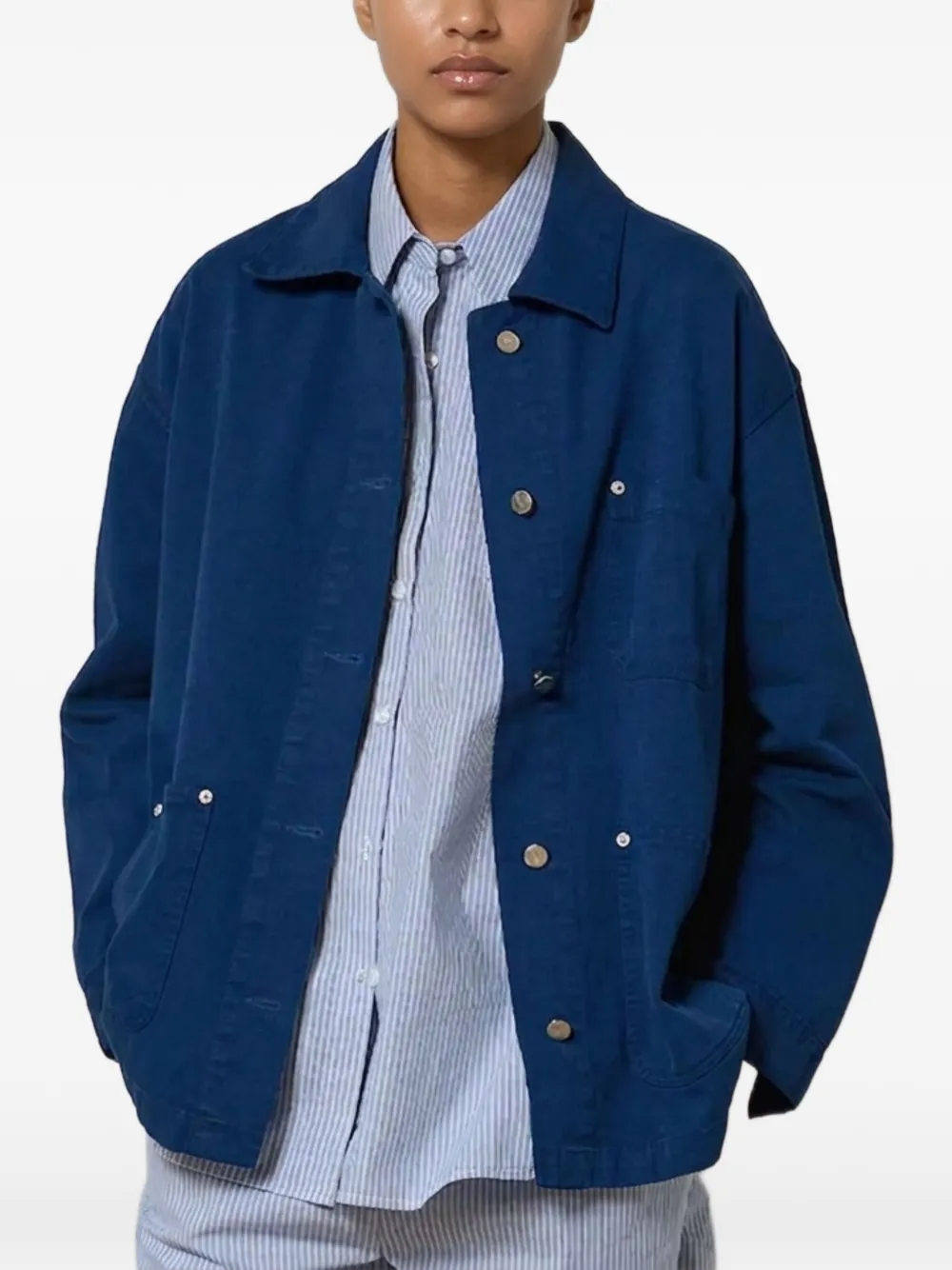 La Piscine Jack met opgestikte zak Blauw