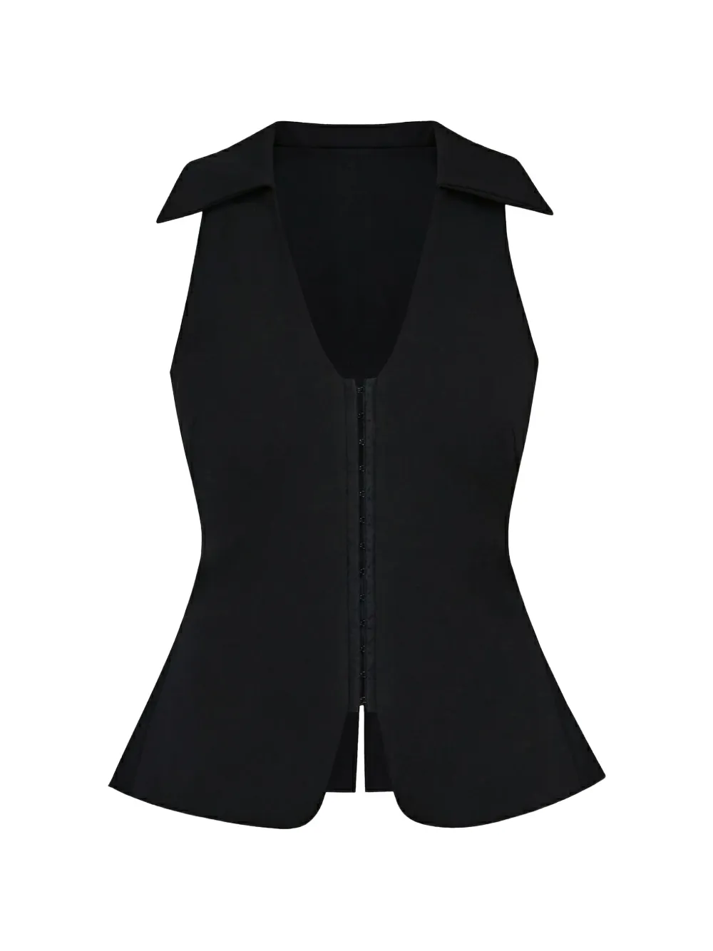 TATUNA hook-fastening peplum top - Nero