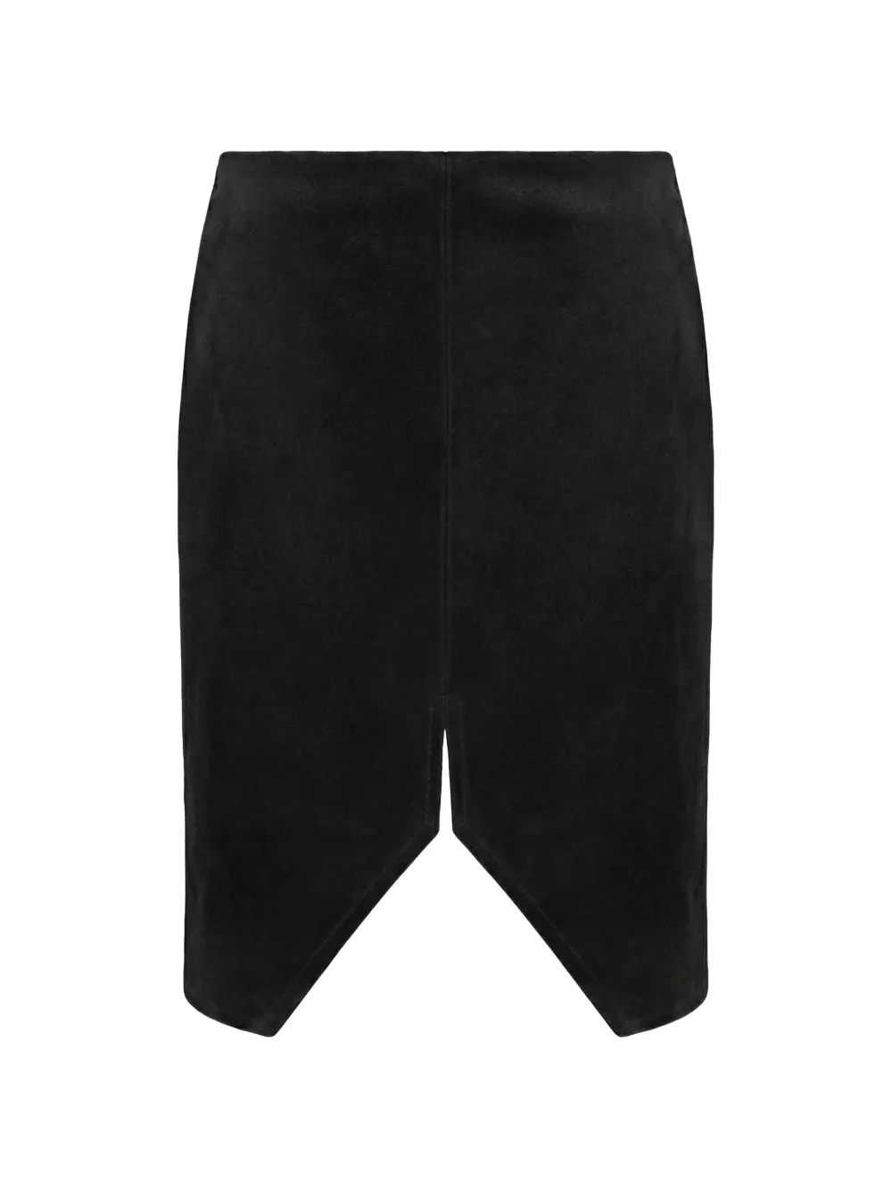 TATUNA asymmetric velvet skirt - Nero