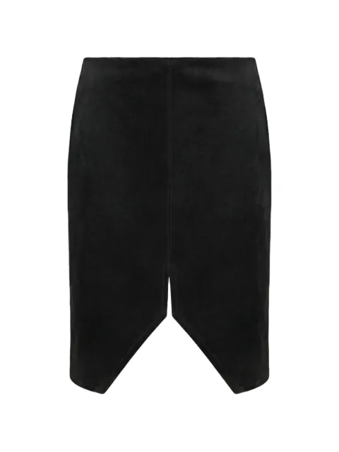 TATUNA asymmetric velvet skirt
