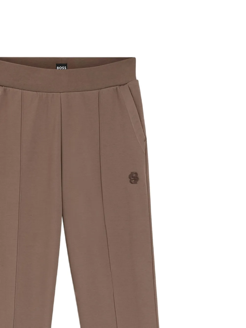 BOSS Trainingsbroek met geborduurd logo Bruin