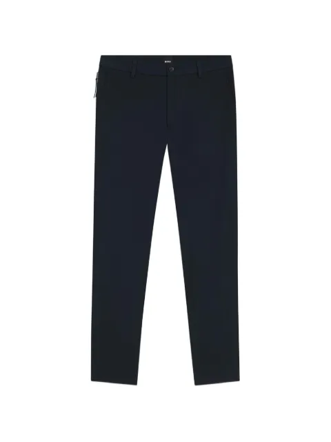 BOSS belt-loops straight-leg trousers