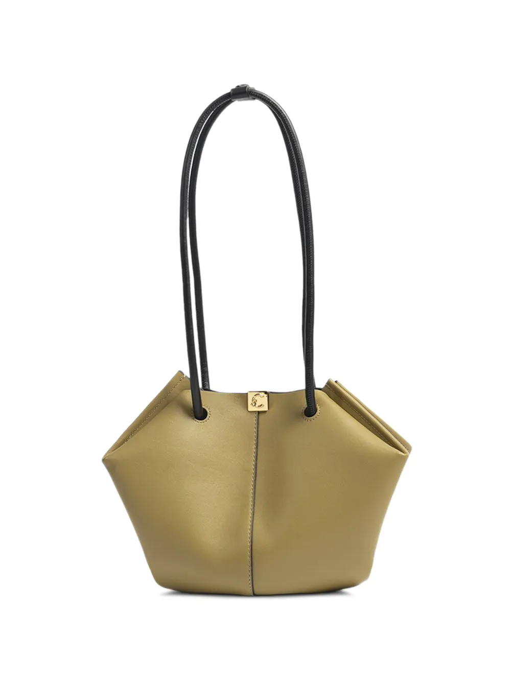 Coccinelle Kamy logo-plaque leather shoulder bag - Green