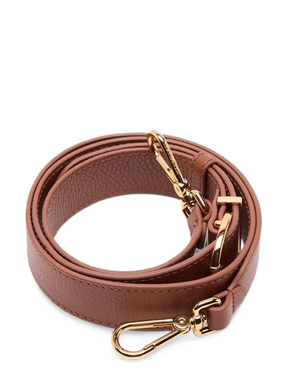 Coccinelle Beth adjustable grained leather shoulder strap - Brown