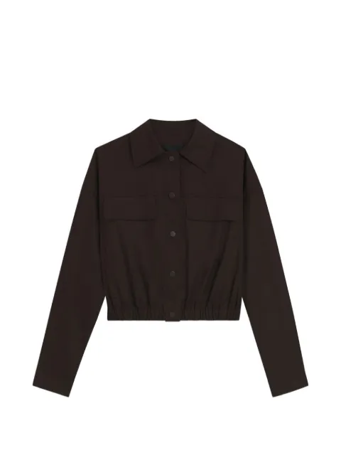 BOSS elasticated-waist cropped jacket