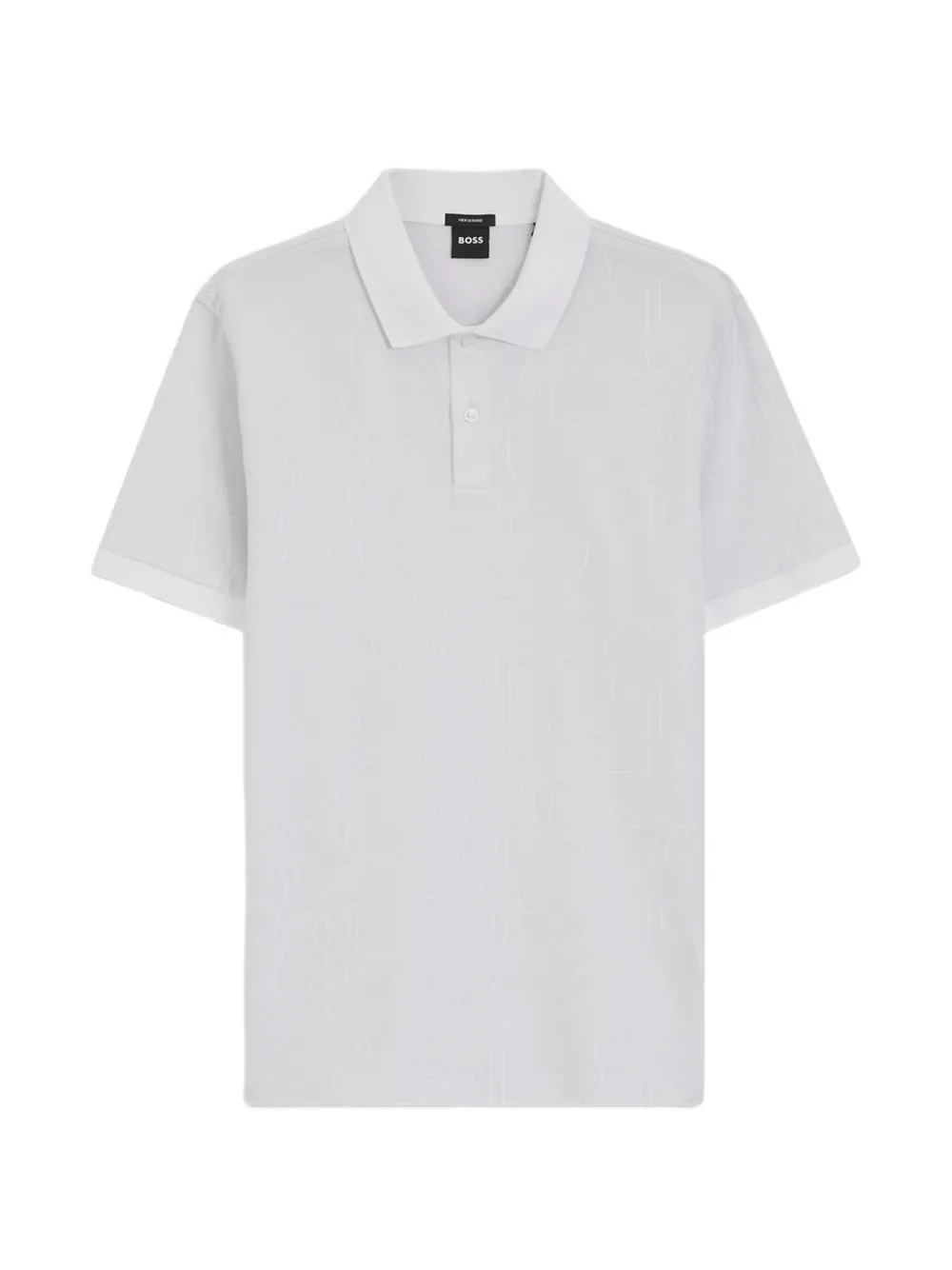 BOSS jacquard-pattern short-sleeve polo shirt - Bianco