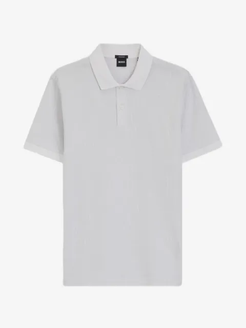 BOSS jacquard-pattern short-sleeve polo shirt