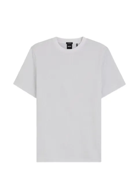 BOSS floral-jacquard t-shirt