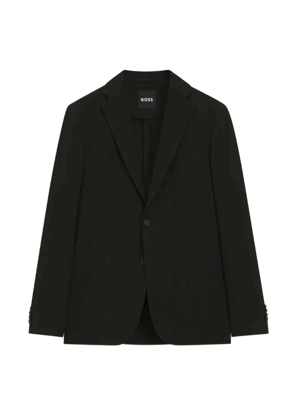BOSS single-breasted notched-lapel blazer - Nero