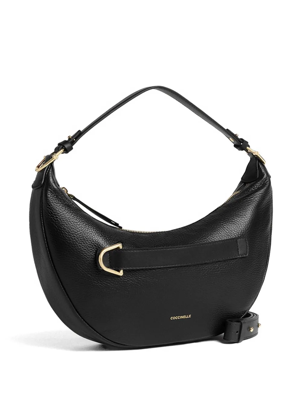 Coccinelle Paki Crescent medium schoudertas Zwart