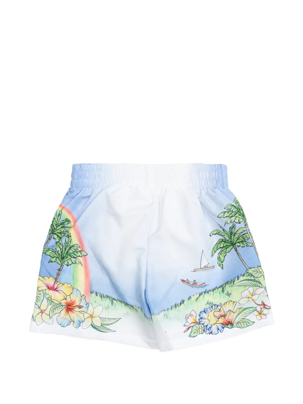 CASABLANCA KIDS graphic-print swim shorts - Blu