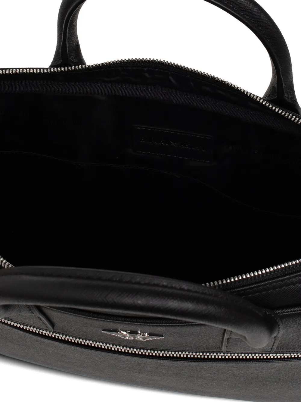 Emporio Armani Essential aktetas met logoplakkaat Zwart