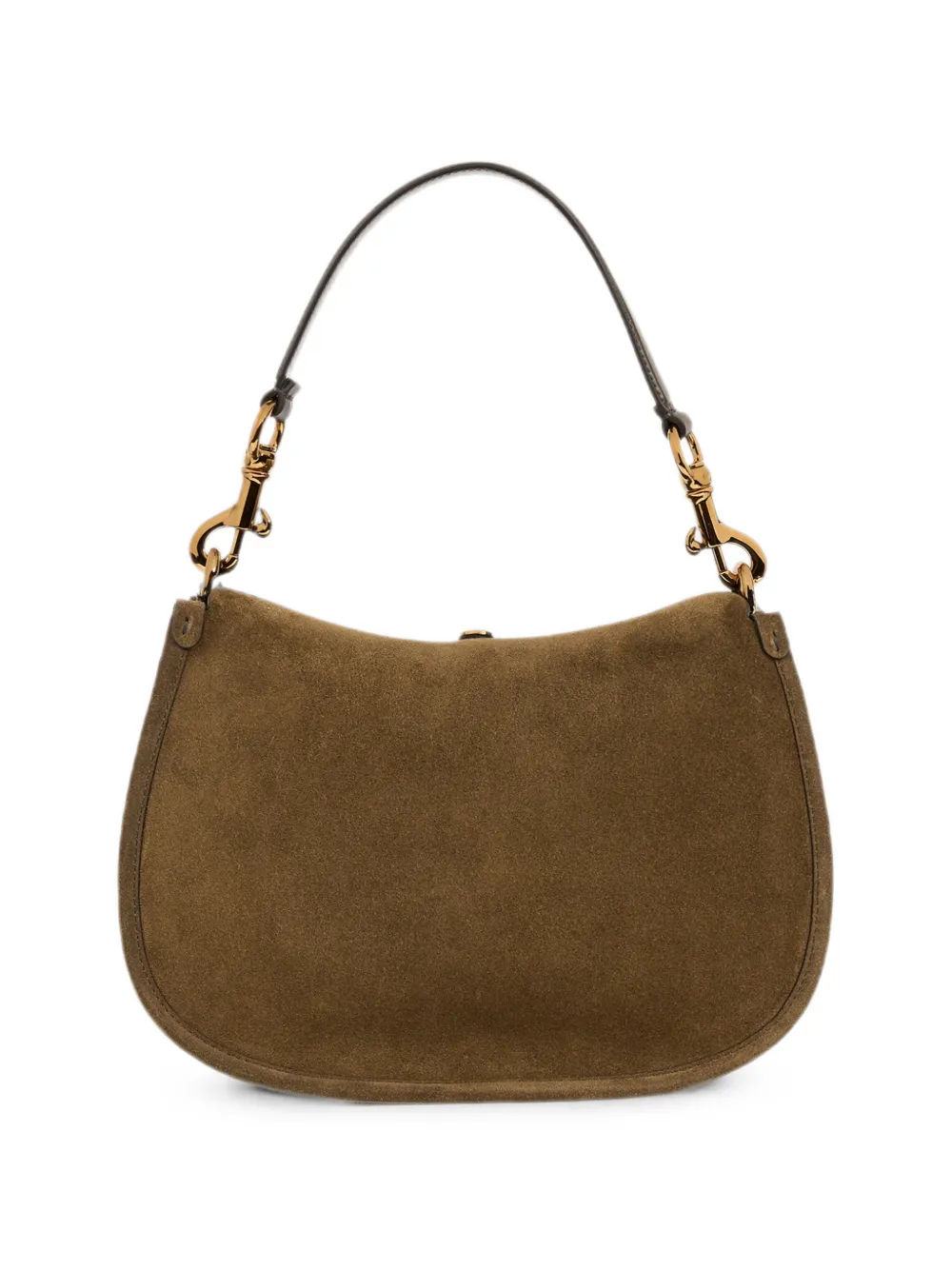 ETRO Medium Pony suède schoudertas met gespsluiting Groen