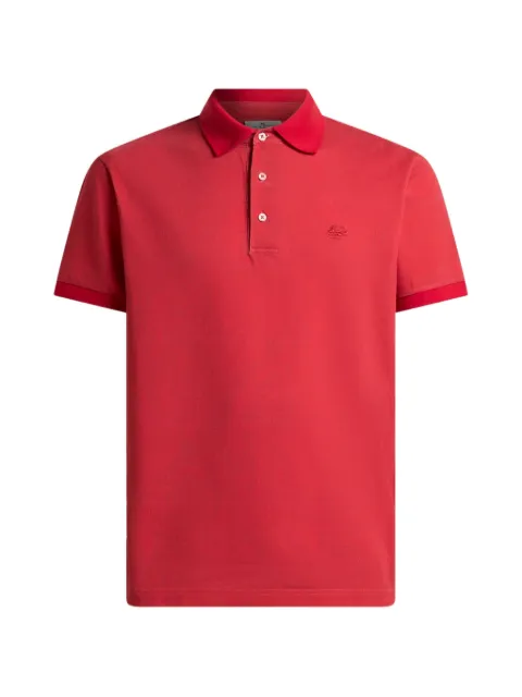 ETRO cotton polo shirt with Arnica-motif