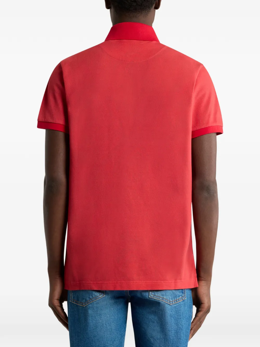 ETRO Katoenen poloshirt met Arnica-patroon Rood
