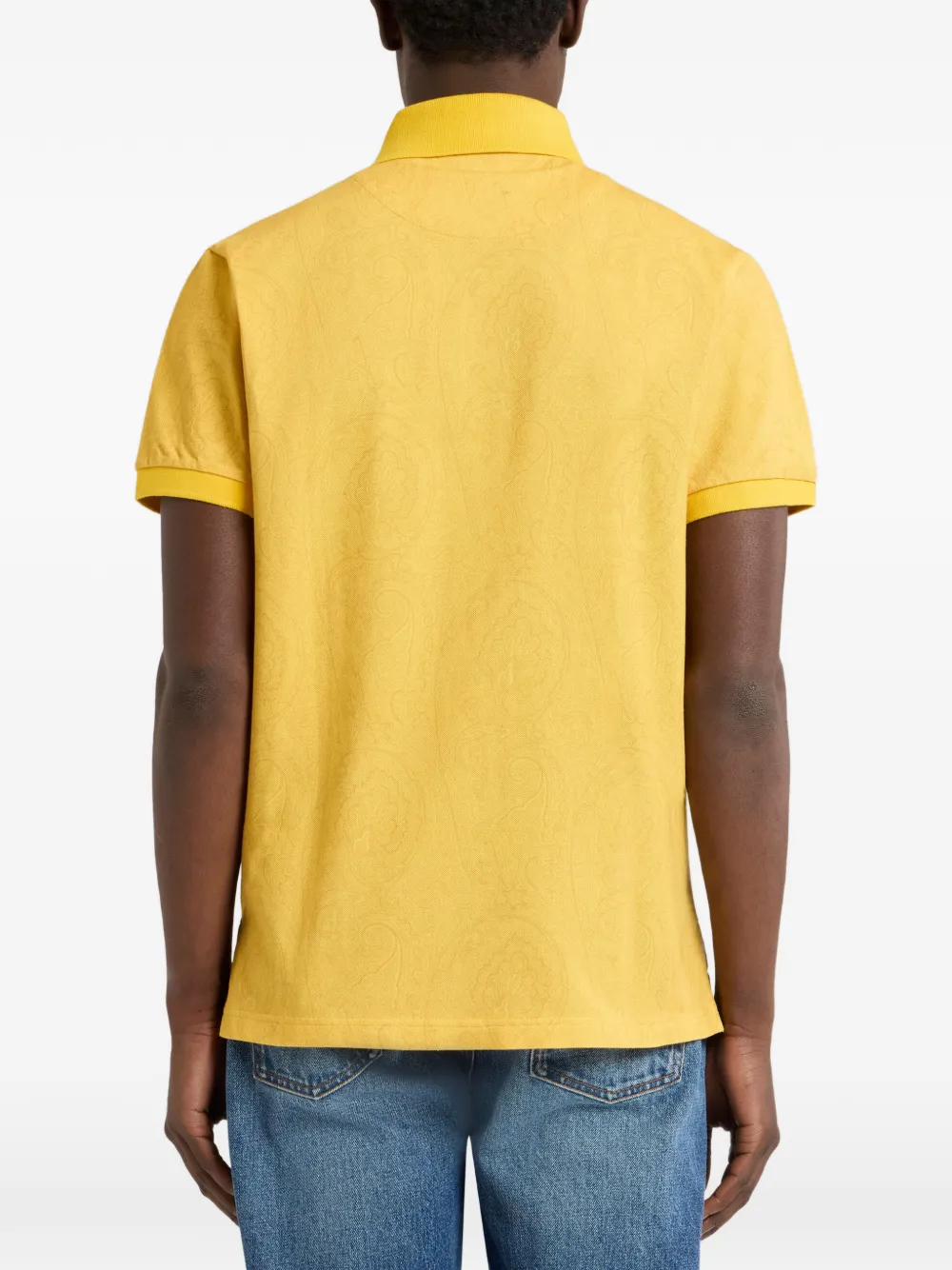 ETRO Katoenen poloshirt met Arnica-patroon Geel