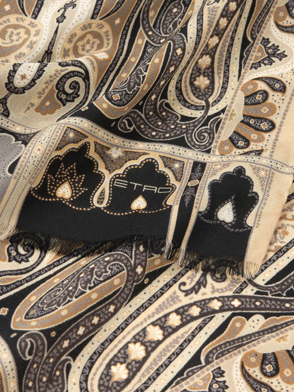 ETRO Sjaal met print Beige