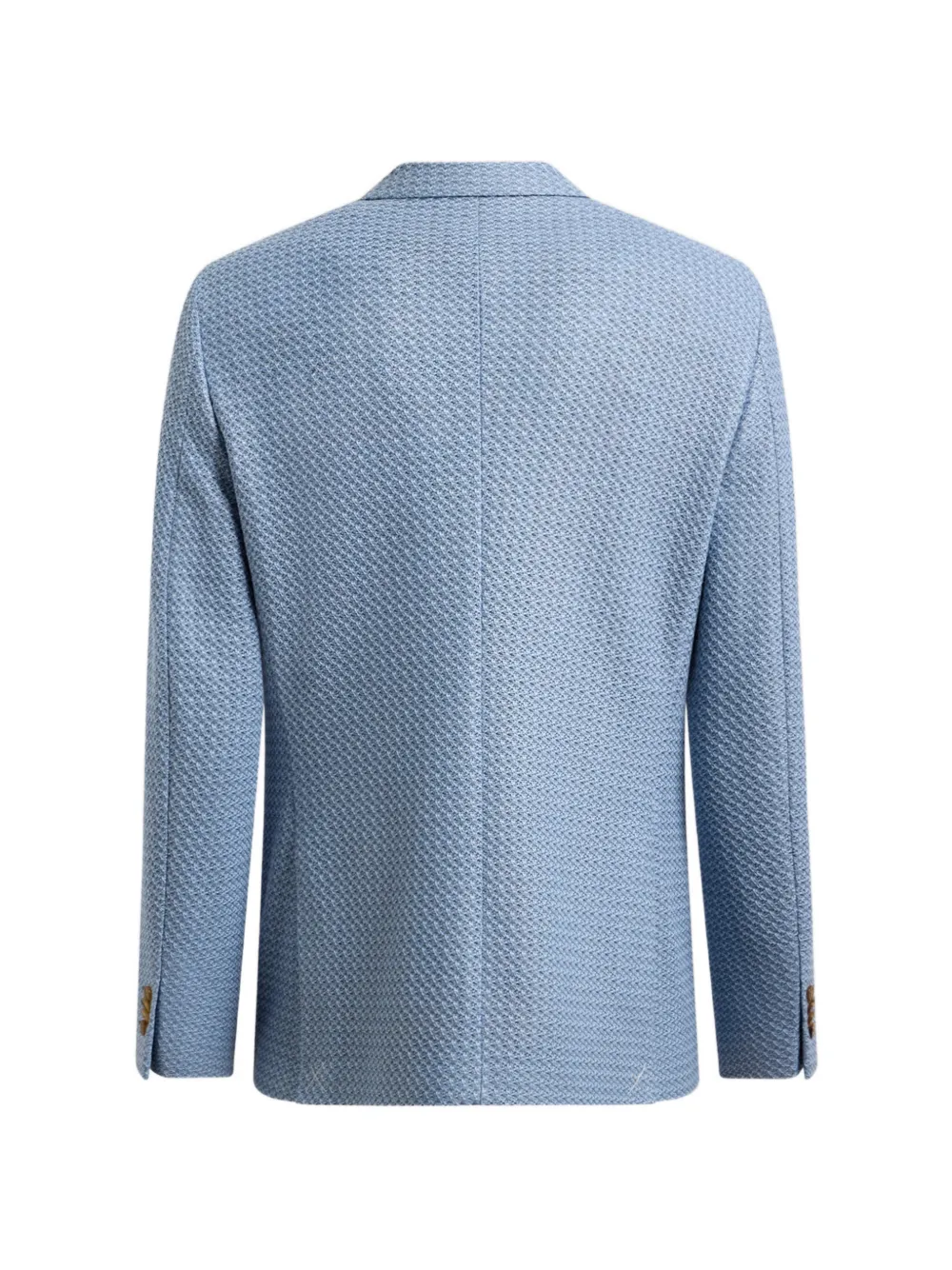 ETRO katoenen-blazer met enkele rij knopen en micro-patroon Blauw