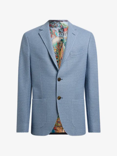 ETRO enkelknäppt småmönstrad blazer i bomull