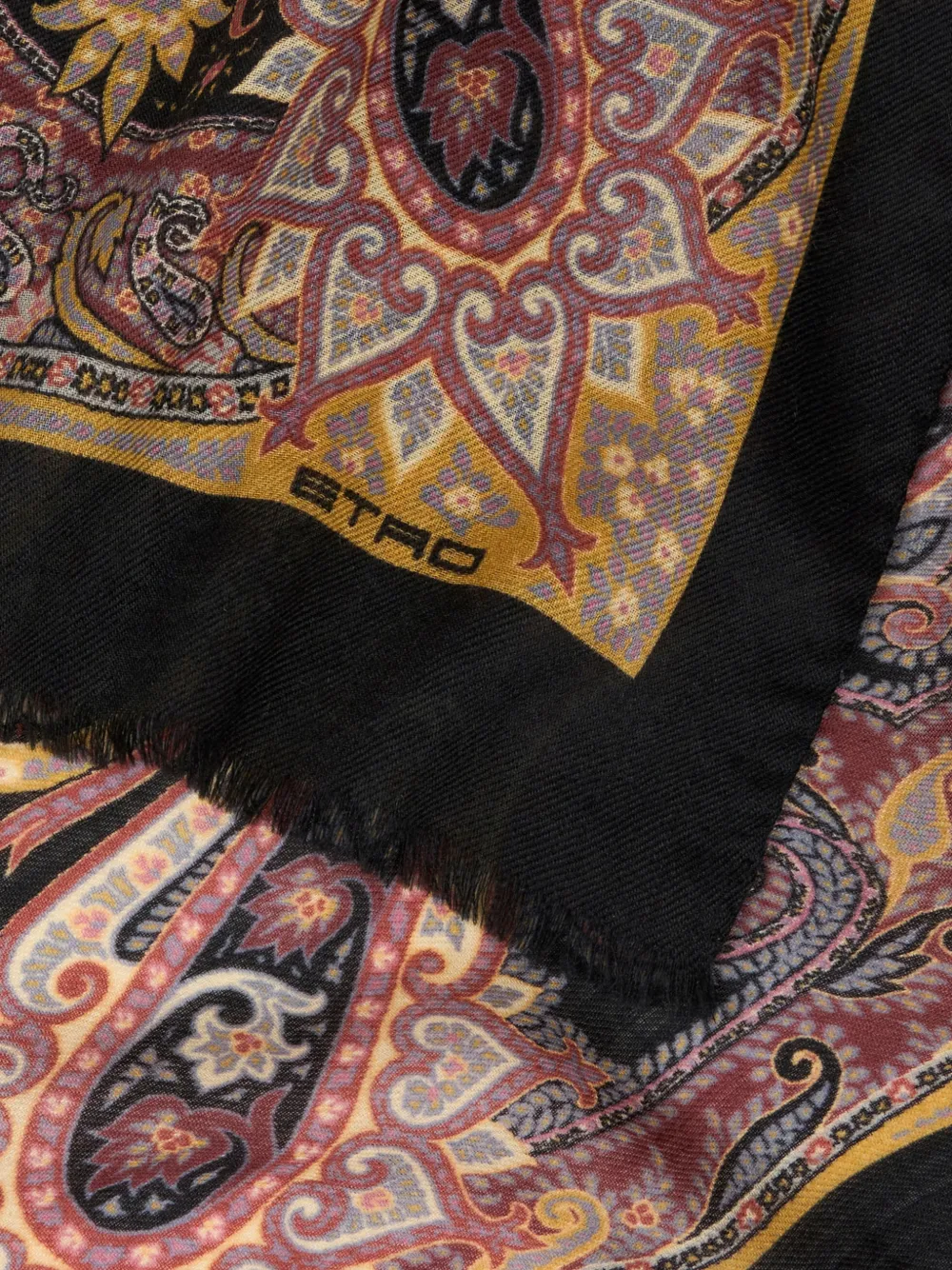 ETRO Sjaal met paisley-print Zwart