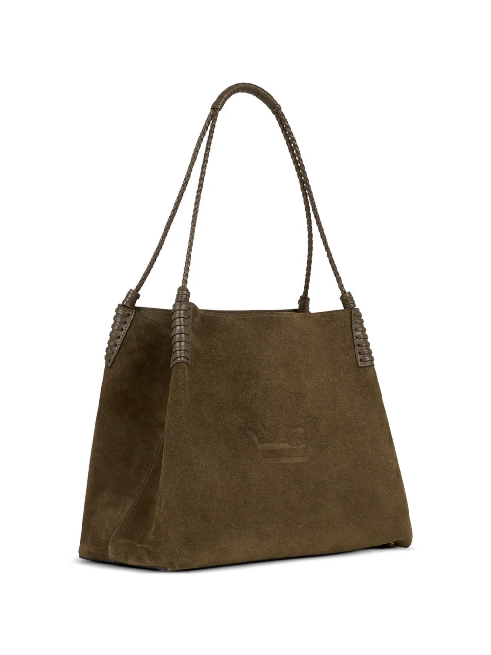 ETRO Grote Libra suède shopper Groen