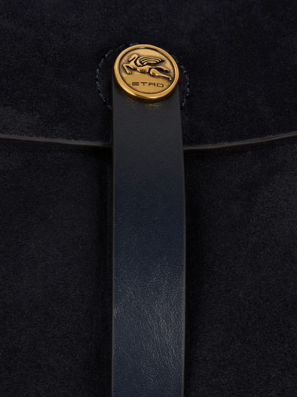 ETRO Pony suède maxi-tas Blauw