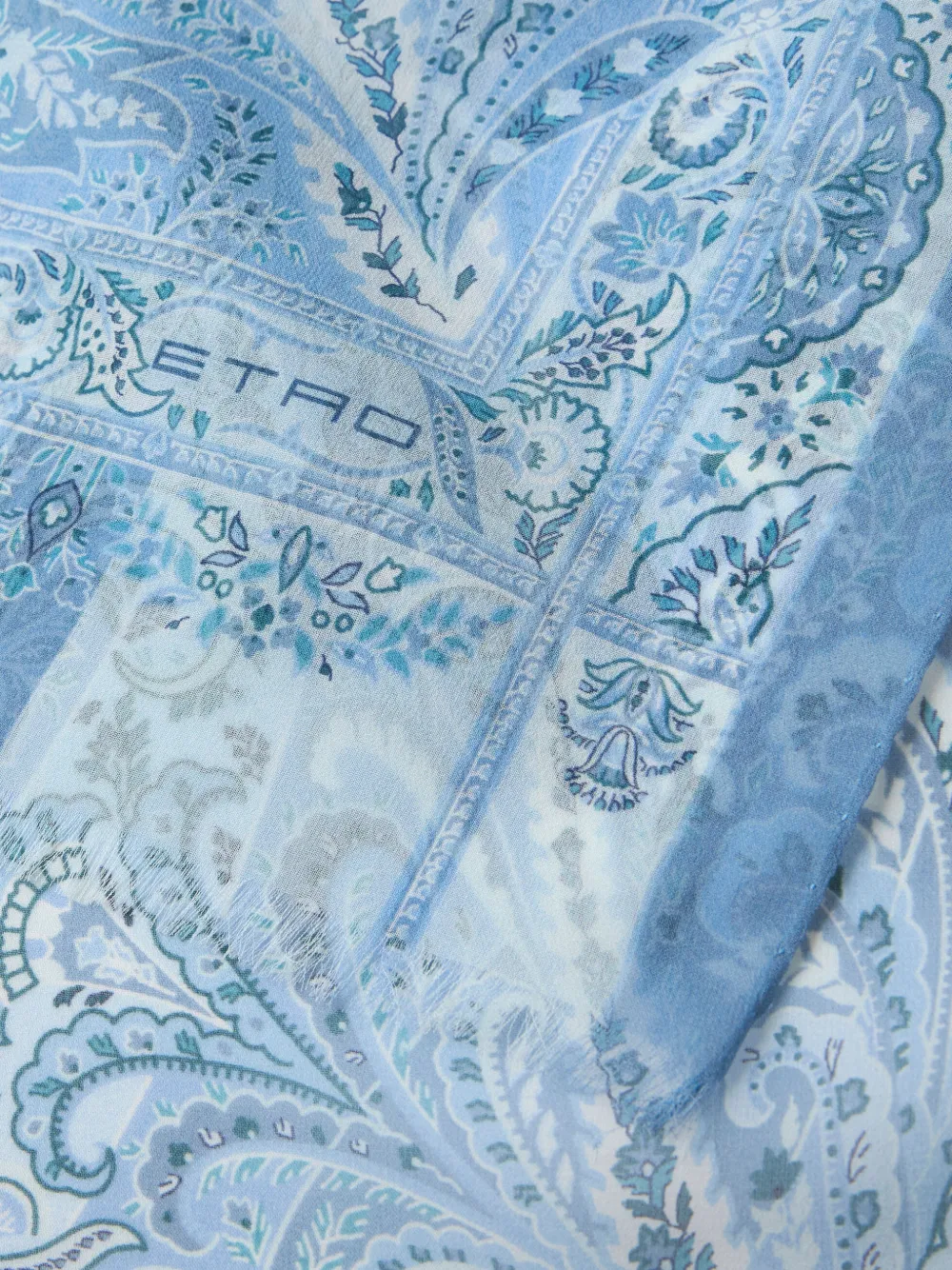ETRO Sjaal met bloemenprint Blauw