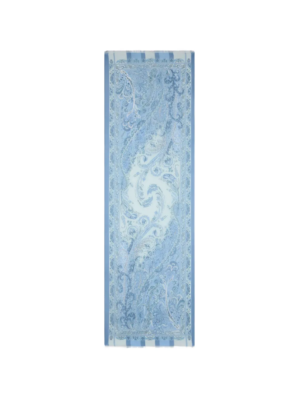 ETRO floral-motif silk scarf - Blu