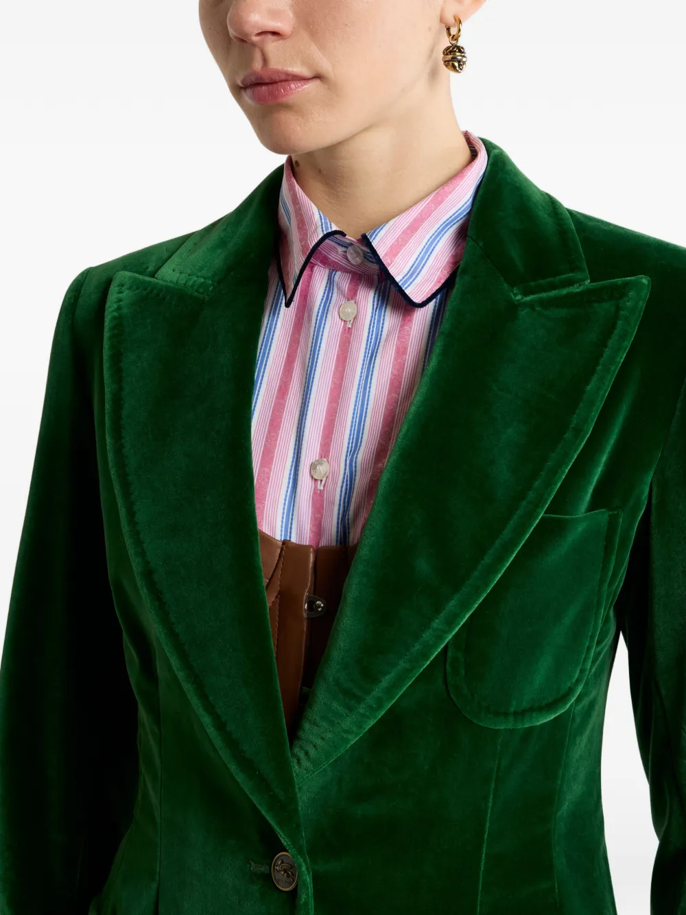 ETRO Fluwelen jack Groen