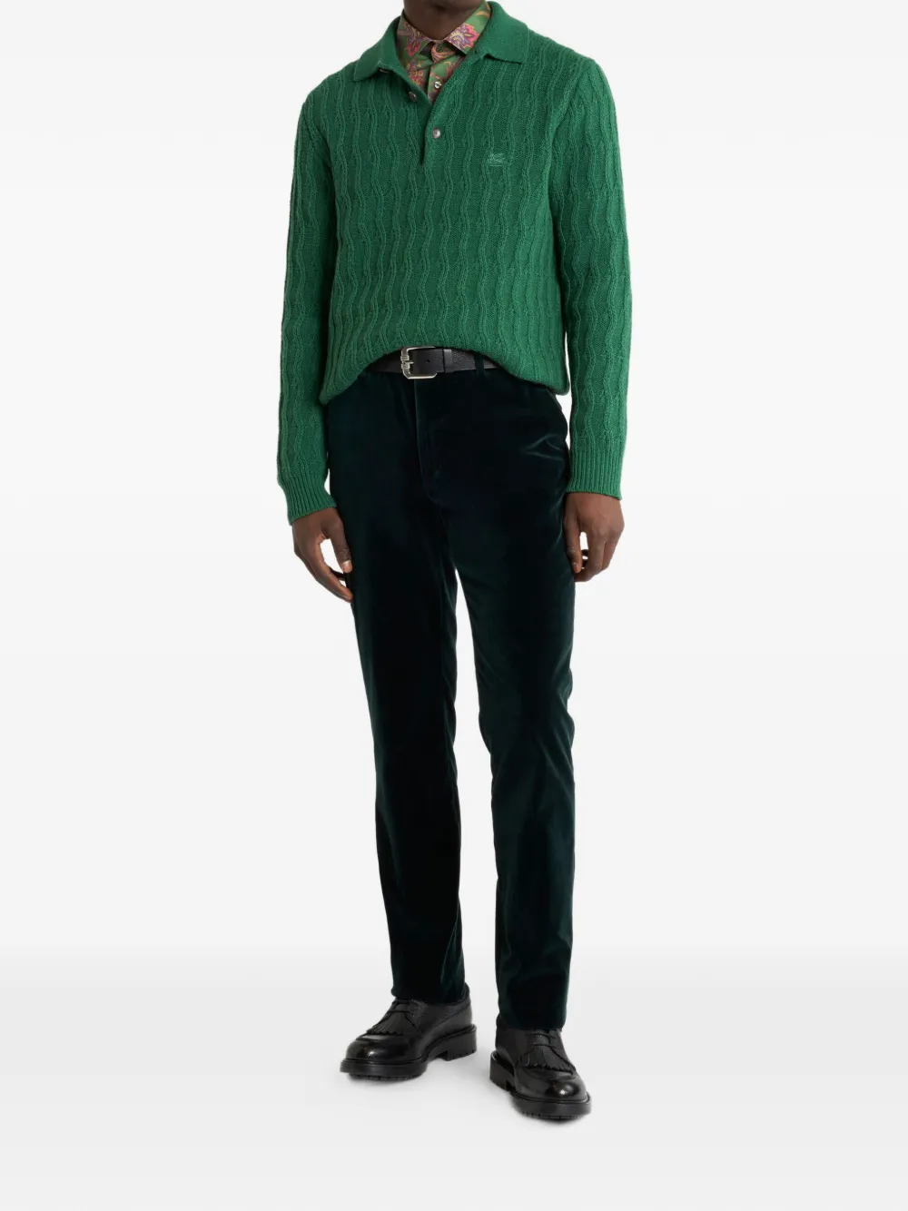 ETRO Fluwelen broek Groen