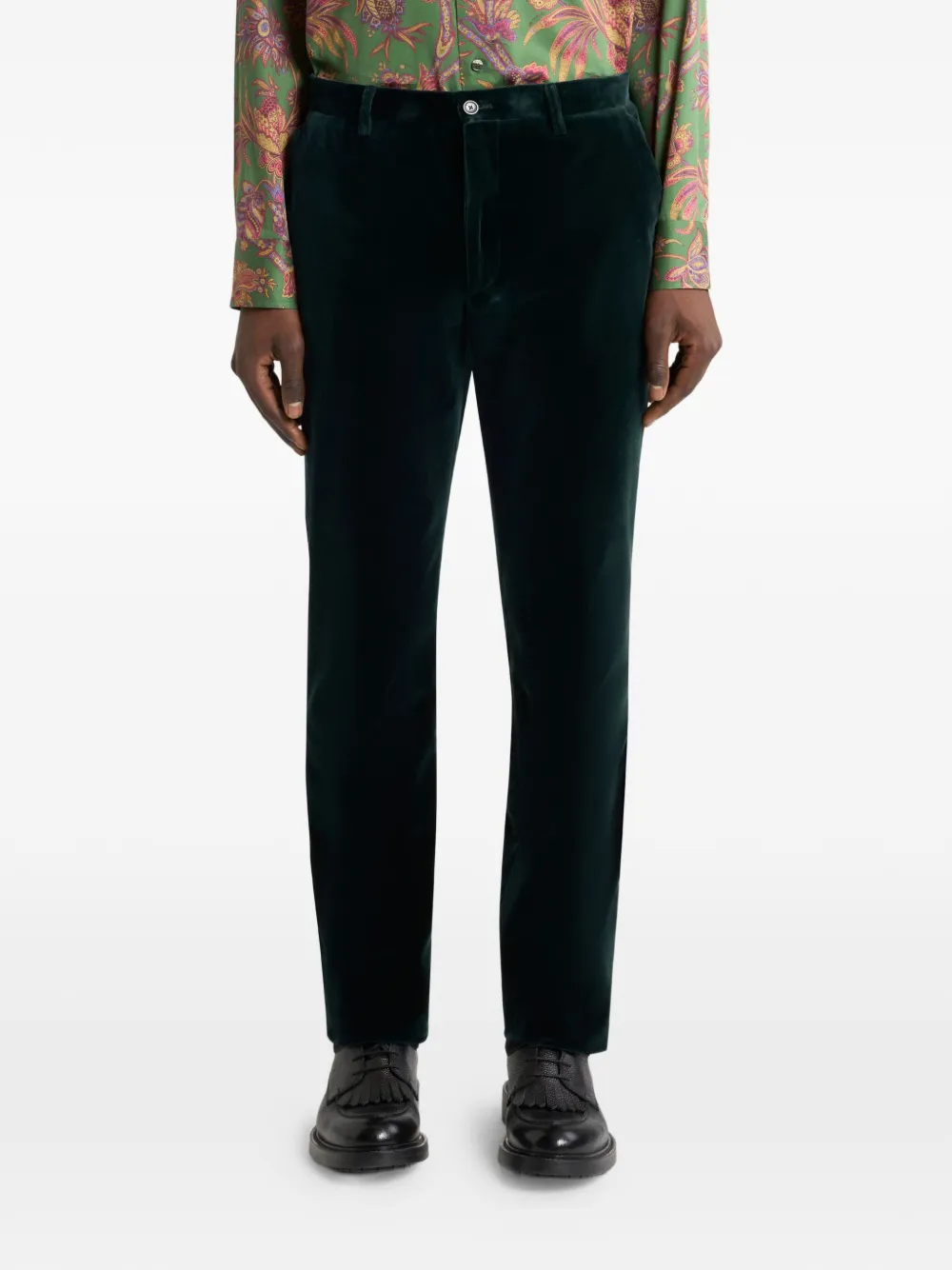 ETRO Fluwelen broek Groen