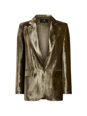 ETRO ペイズリー シングルジャケット | ブラウン | FARFETCH JP