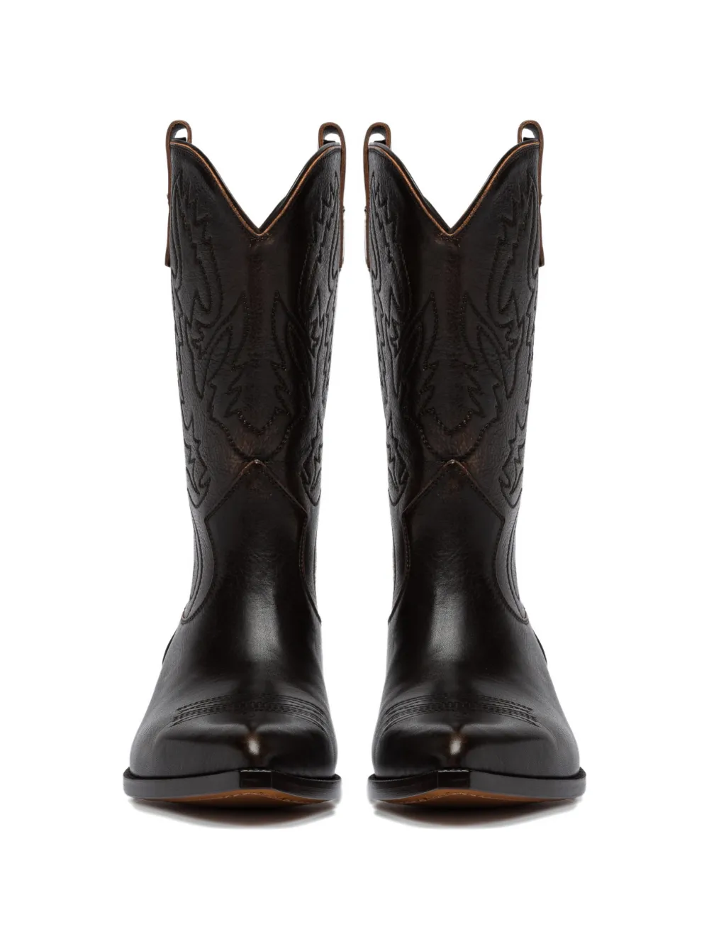 Buttero embroidered leather boots Bruin