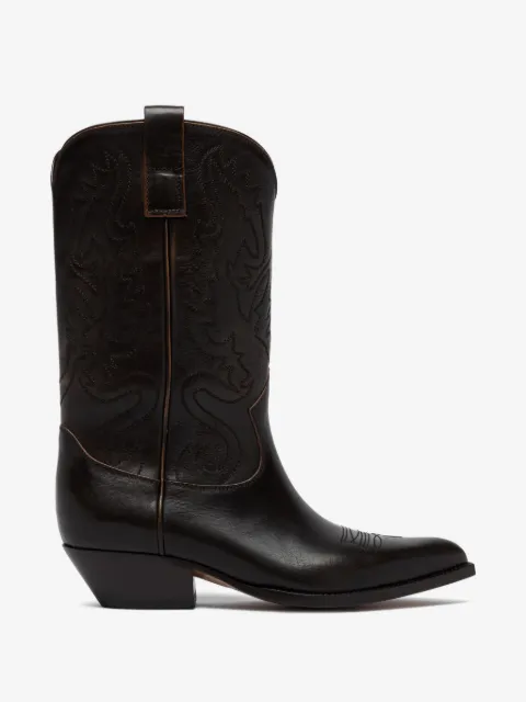 Buttero embroidered leather boots