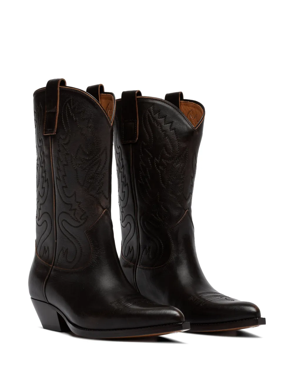 Buttero embroidered leather boots Bruin