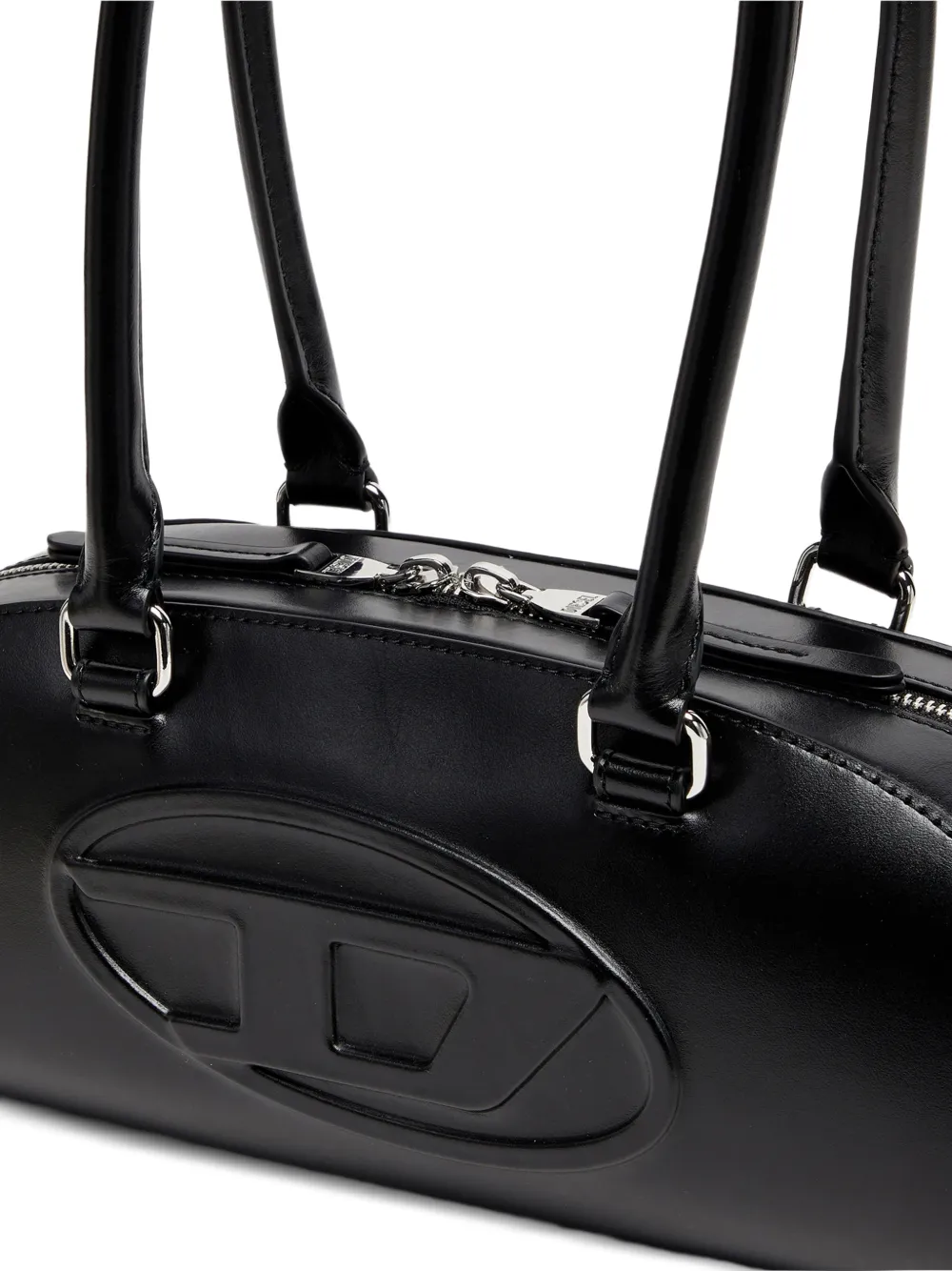 Diesel 1DR Dome verlengde bowlingtas van leer Zwart
